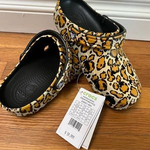 Disney leopard crocs